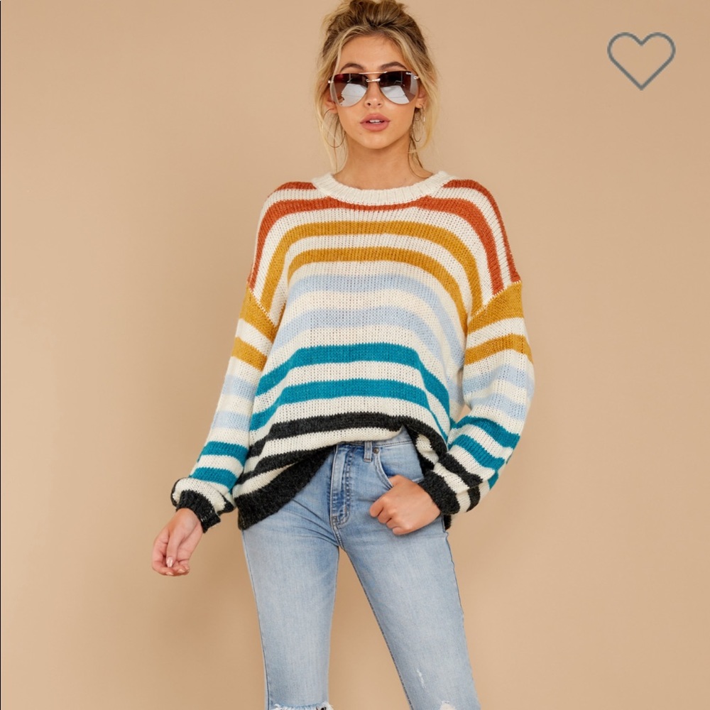 Rainbow, multicolor sweater.